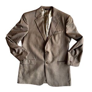 JOS A Bank Mens Blazer 42L Wool‎ 2 Button Houndstooth Classic Preppy Academia
